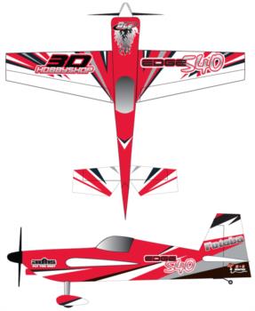 3DHobbyshop Edge 540 Red 2 Graphic Package